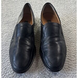 Bally Switzerland Tirano II Loafers‎ Mens 12 B Black Leather Slip On Narrow